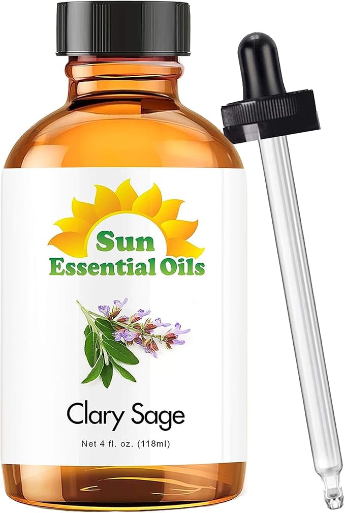 Sun Essential Oils Clary Sage Essential Oil 4oz by SunEssentialOils