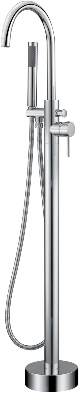 Freestanding Tub Filler Bathtub Faucet Chrome Single Handle Floor Mounted by ArtiquaSanitaryWare