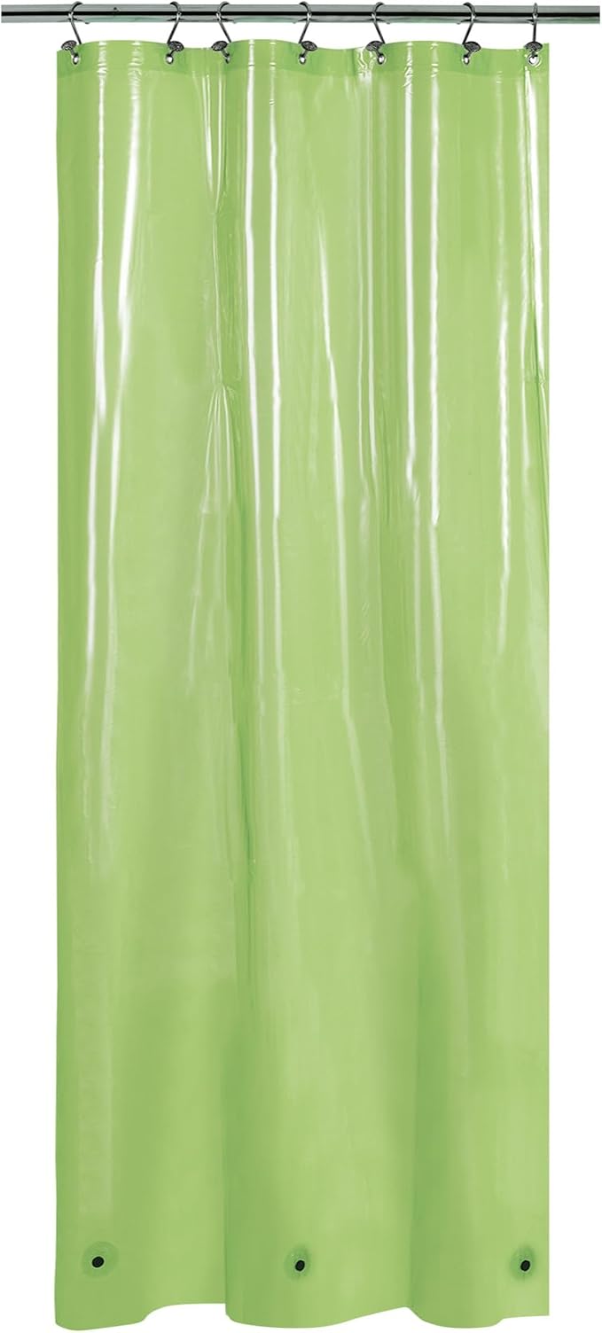 Barossa Design Clear Green Stall Shower Curtain Liner 36" W x 72" H - Image 8