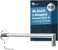 HammerHead Showers® Solid Metal 16 Inch Extended Shower Arm and Flange by HammerHeadShowers