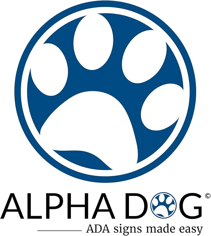 ALPHA DOG ADA SIGNS Men's Women's Restroom Sign Bundle, 8x6 inch, Business - Image 7
