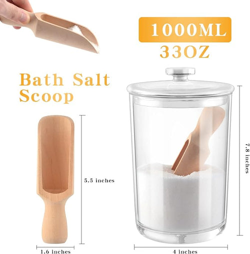 1000ML/33OZ Acrylic Bath Salt jar - Image 2