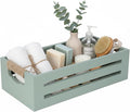 Toilet Paper Storage Box with Handles, Wooden Wicker Toilet Tank Basket by Unknown