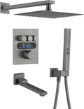 Lefton Shower System in Fahrenheit Display, 10” Overhead Shower Head by LeftonSanitary