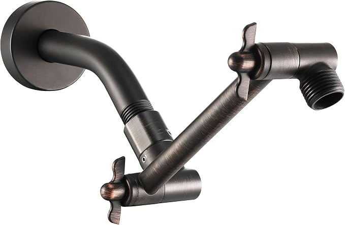 6 Inch Adjustable Shower Head Extension Arm, All-Metal Shower Arm Extender by Pichrain