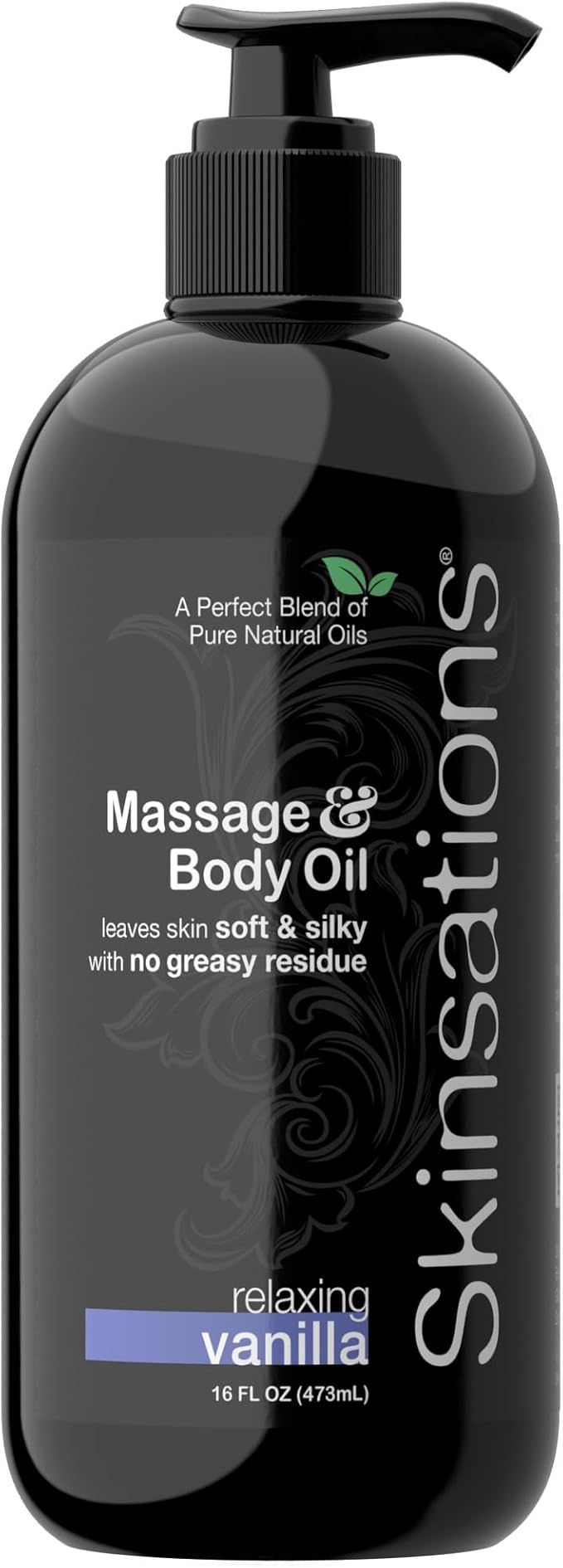 Sweet Vanilla Body & Massage Oil by Skinsations – Lightweight, Non-Greasy Body by Skinsations