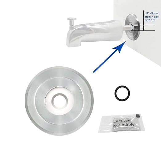 1/4" Spacer for Tub Spout, Flange Trim Ring for Bath Faucet, Eschutcheon Cover - Image 2
