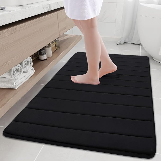 Buganda Memory Foam Bath Mat, Ultra Soft and Non-Slip Bathroom Rugs, Water by Buganda