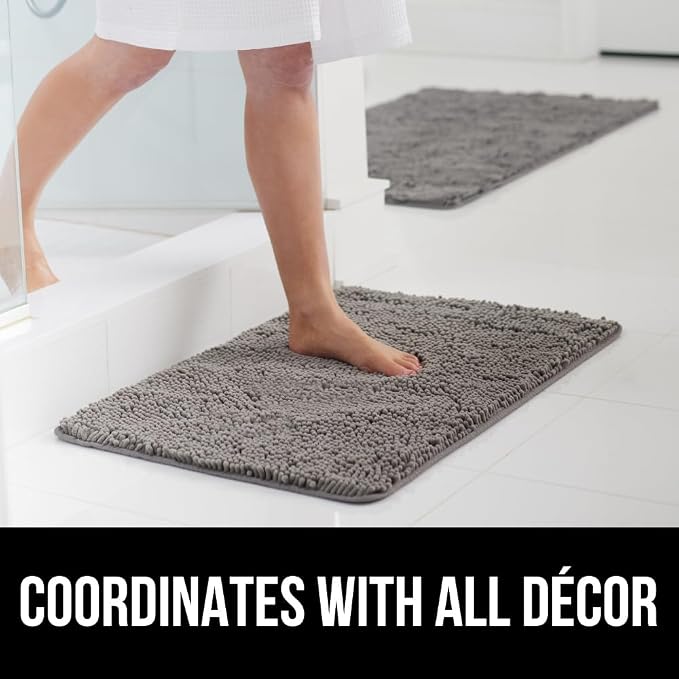 GORILLA GRIP Bathroom Rug Sets, Soft Chenille 2 Piece Area Rugs Set, Toilet - Image 9