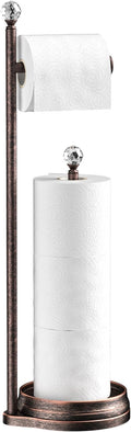 Toilet Paper Holder for Bathroom, Heavy Weighted Metal Free Standing Toilet by Kasunto