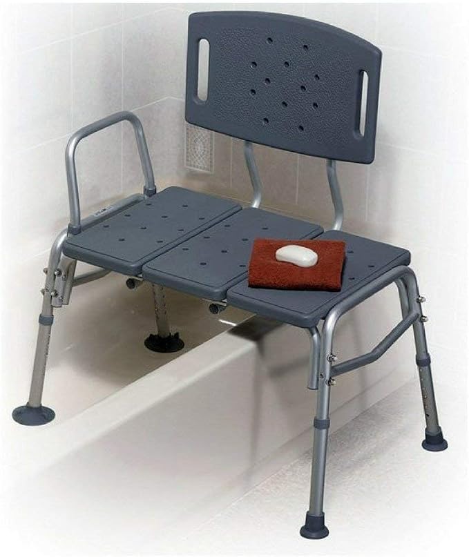 HEALTHLINE Transfer Bench Adjustable Height 500 Lbs, Heavy Duty Bariatric Tub - Image 2