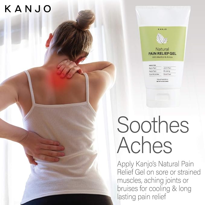 Kanjo Natural Pain Relief Gel | Fast Acting & Cooling Relief Gel w/Menthol & - Image 2