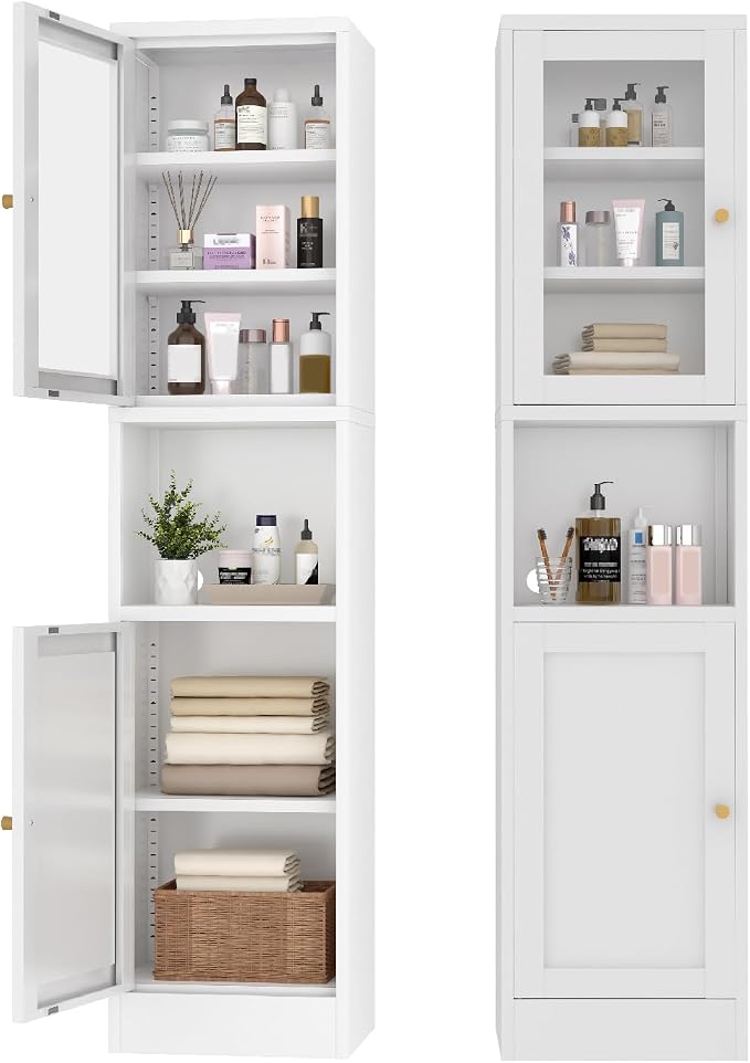 Metal Bathroom Storage Cabinet, Slim Metal Locker by Unknown