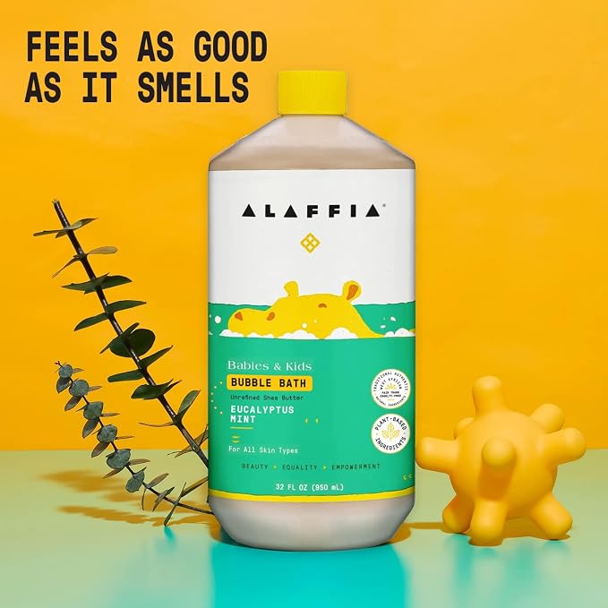 Alaffia Babies & Kids Bubble Bath, Eucalyptus Mint, Pump Included – Gentle - Image 7