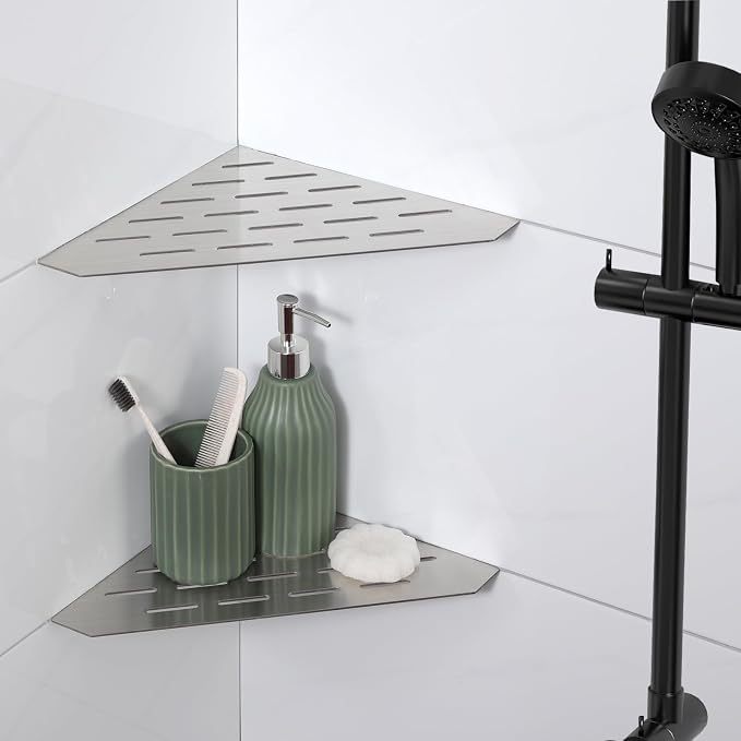 Recessed Corner Shower Shelf, Heavy Duty Shower Shelf, Grout in Bathroom Shelves - Image 6