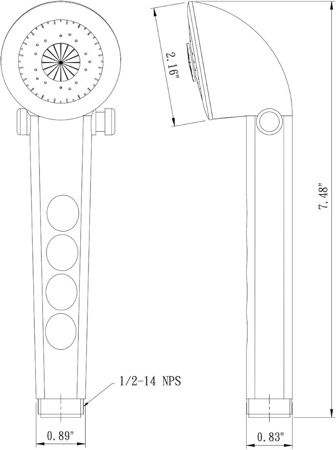 Dura Faucet DF-SA135-BQ RV Economical Handheld Replacement Shower Head Wand Unit - Image 2