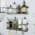 KINCMAX Premium Shower Caddy, Self Adhesive Shower Organizer w/ 4 Hooks by KINCMAX