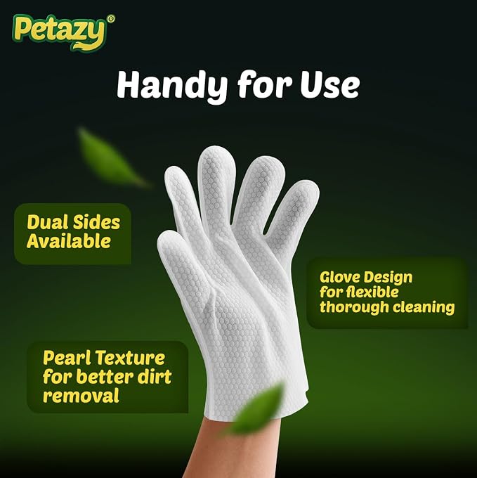 Pet Glove Wipes for Dogs & Cats – 25 Pack | Hypoallergenic, No Rinse, Extra - Image 9
