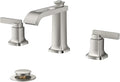 FORIOUS Brushed Nikcel Bathroom Faucet, 8 Inch Widespread Bathroom Vanity by FORIOUS