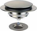Brushed Bathtub Drain Stopper, Universal Pop Up Bath Drain, Hidrop Tip Toe Tub by HIDROP