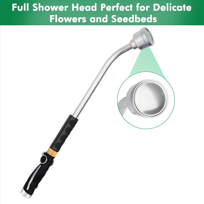 RESTMO Long Watering Wand, 24 Inches Gentle Soft Full Shower Sprayer Wand - Image 4