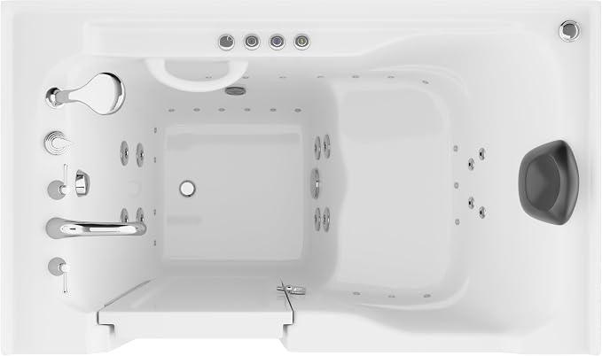 ANZZI Tubs Series Left Drain Quick Fill Walk-in Whirlpool and Air Tub - Image 3