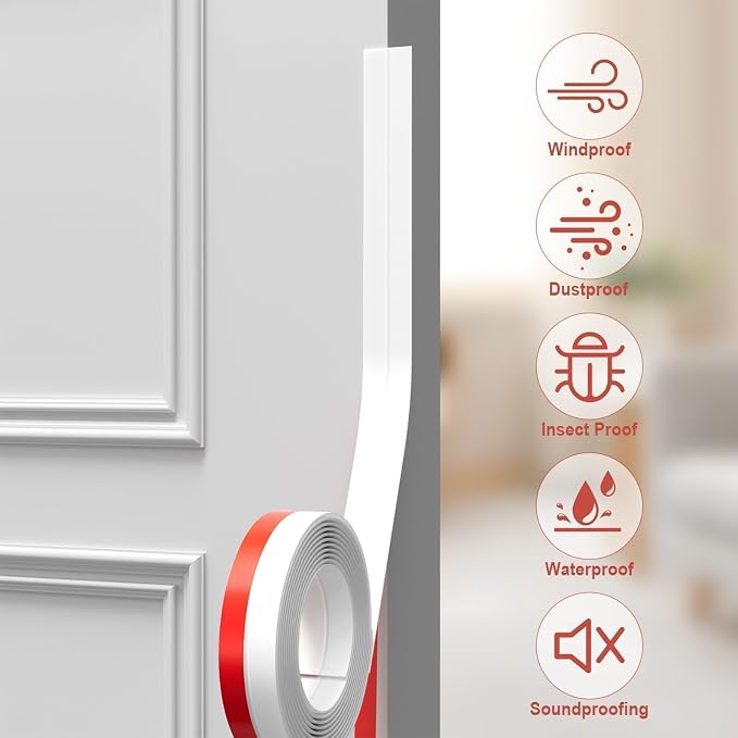 20ft Shower Door Seal Strip, Silicone Door Frame Sealing Strip - Image 3