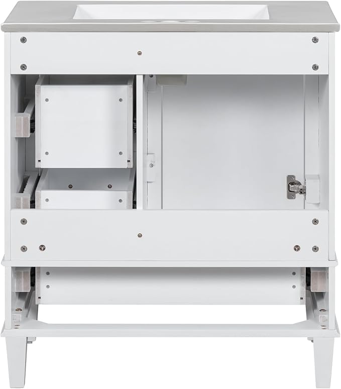 Bathroom Vanity Cabinet Sink 30”, Single Sink Top Combo Set - Image 9