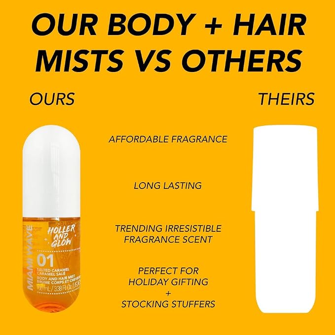 Holler And Glow Miami Wave Salted Caramel Body & Hair Mist, Body Spray - Image 7