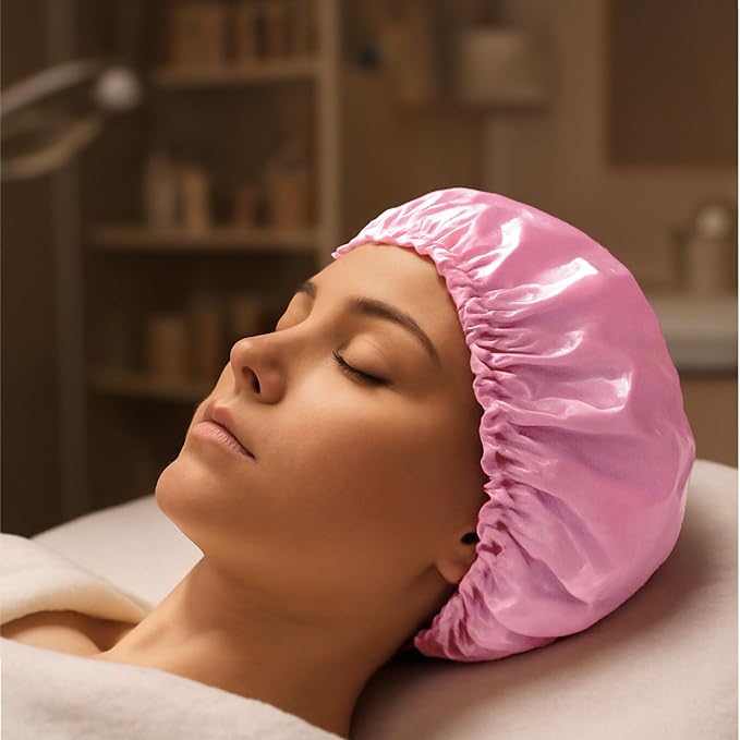 Smilco 2-Pack Reusable Shower Caps - Image 6