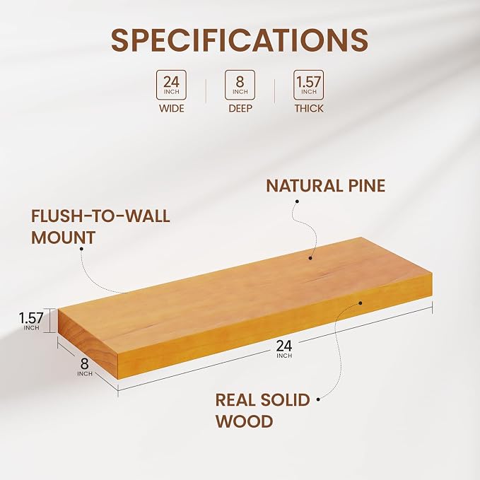 Heimlove 24 inch Floating Shelves - Image 3
