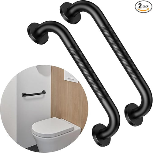 12 Inch Anti Slip Bathroom Grab Bar, 2 Pack Munzong Oil Rubbed Black Shower by Munzong