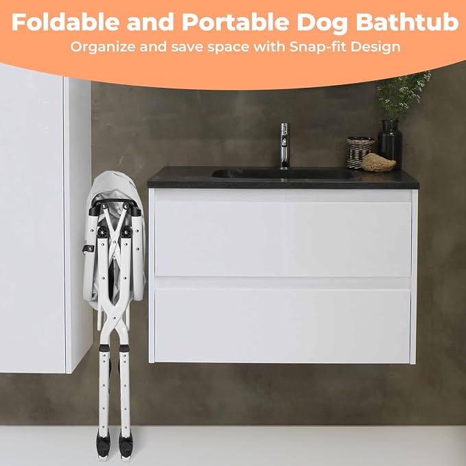 Portable Dog Bathtub, 5 Height Adjustable Dog Washing Station - Image 4