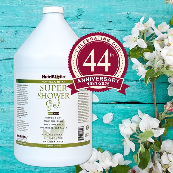 NutriBiotic – Vanilla Chai Super Shower Gel, 1 Gallon | Whole Body Shampoo - Image 2