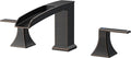 FORIOUS Waterfall Bathtub Faucet Set 3 Hole Oil Rubbed Bronze, 2 Handle Deck by FORIOUS