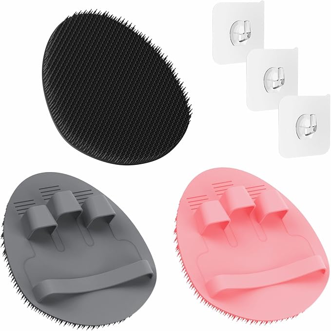 Manmihealth 3 PCS Soft Silicone Shower Brush, Super-Lathering and Deep-Cleaning by ManmiHealth