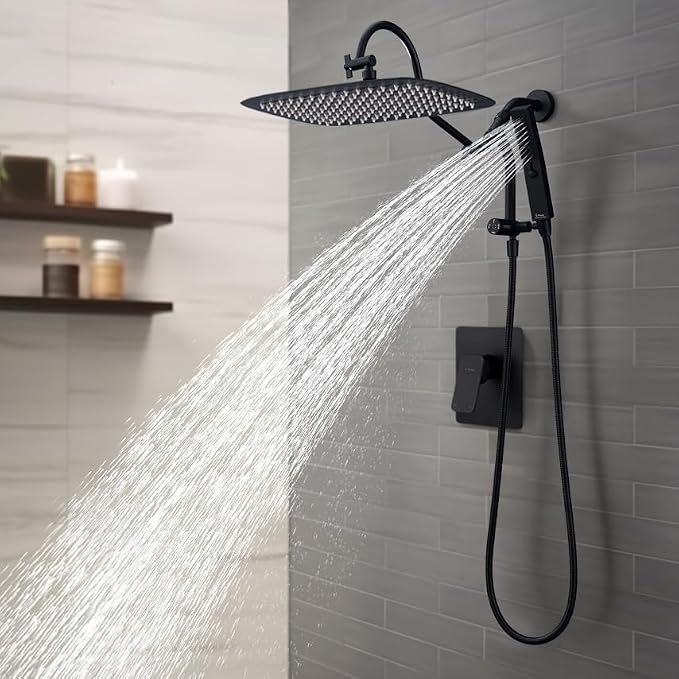 G-Promise 14 Inches Shower Faucet Sets Complete, All Metal Rainfall Shower Head - Image 8