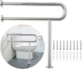 Toilet Support Rail 31.3X 31.5 Inch, Munzong Anti-Slip Satin Brushed Nickel by Munzong