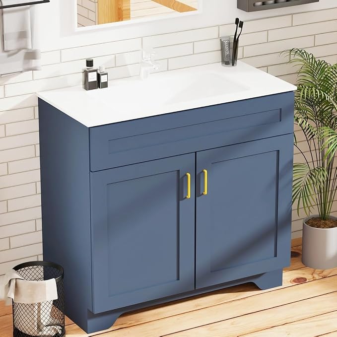 24/30/36IN Bathroom Vanities-Bathroom Sink Cabinet, Equipped Ceramic Sink - Image 8