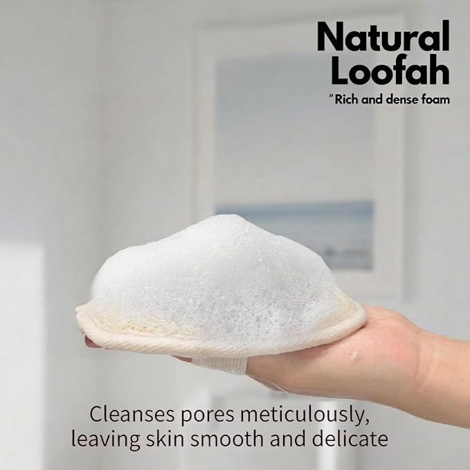 3-Pack Natural Egyptian Loofah Exfoliating Body Scrubber, Eco-Friendly - Image 2