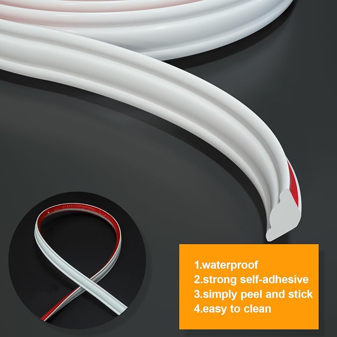 NeatiEase Flexible Trim Caulk Strip, Peel and Stick Trim - Image 4