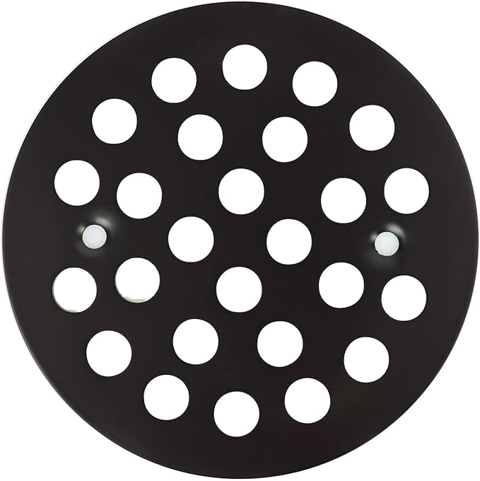 4-1/4” Round Shower Drain Cover, Screw-in Shower Drain Strainer, by Rixid