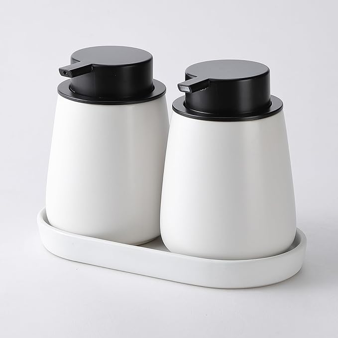White Round Soap Dispenser Tray - Image 4