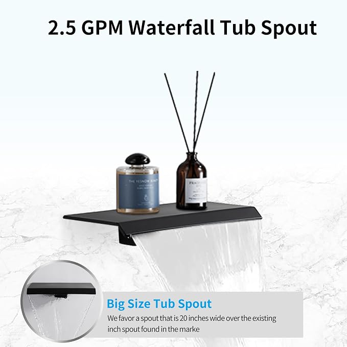8 inch Matte Black Shower System - Image 2
