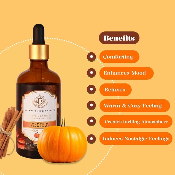 Luxurious Pumpkin Cinnamon Fragrance Oil by Enhanced Essentials|Holiday Mood - Image 3