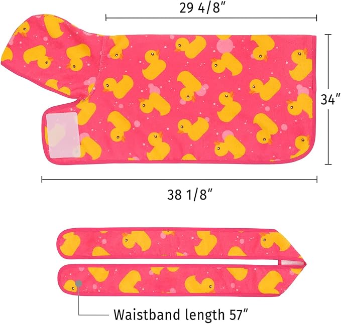 HDE Dog Bathrobe Super Absorbent Quick Drying Puppy Towel Wrap Coat Adjustable - Image 2