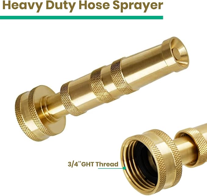 Garden Hose Nozzle, High Pressure Water Hose Nozzle Sprayer Head, fits 3/4” - Image 2