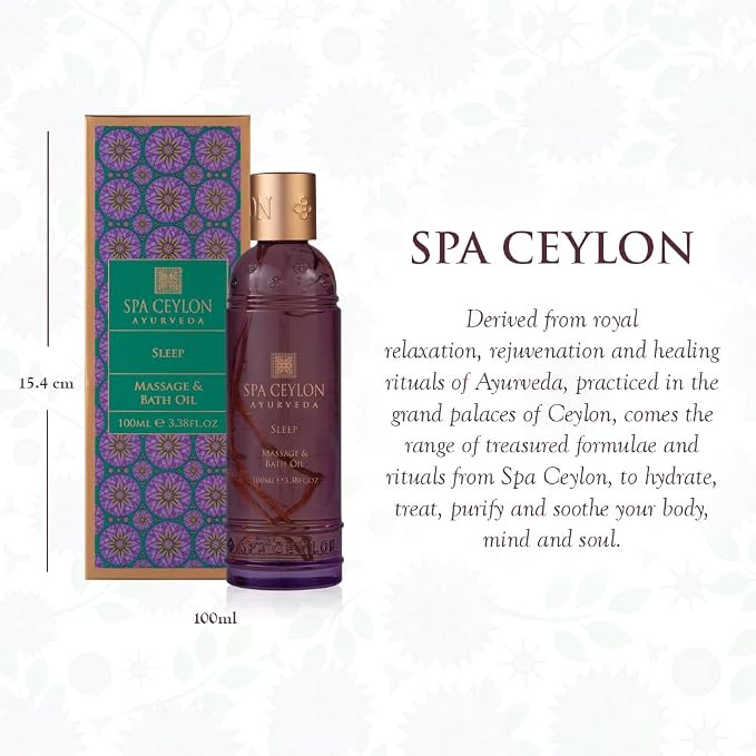 SPA CEYLON Sleep Massage & Bath Oil, Natural Therapy Blend, Lavender Scented - Image 2