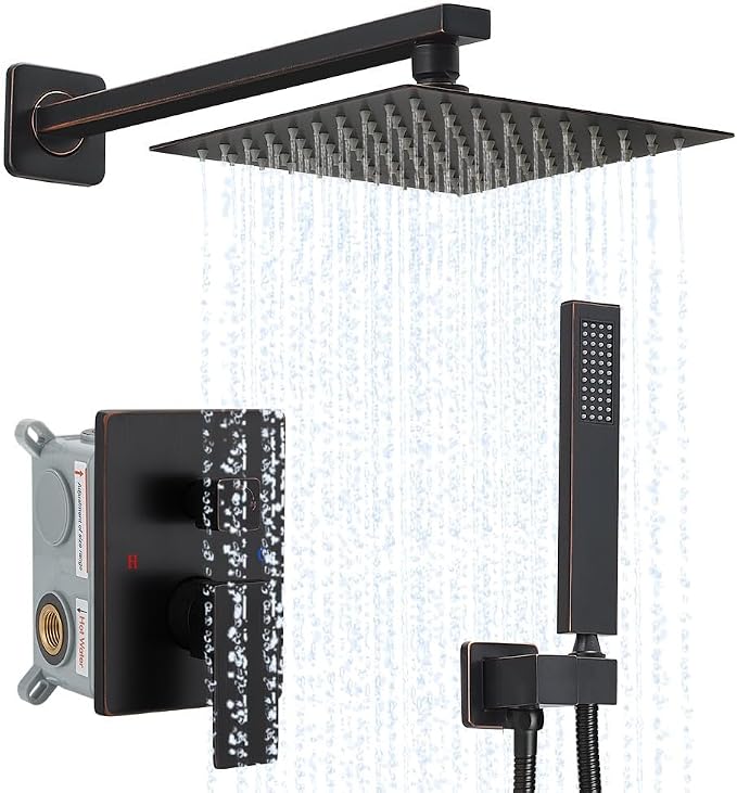 Oil Rubbed Bronze Shower System YCAIKOI Wall Mount Shower Faucet Set by YCAIKOI