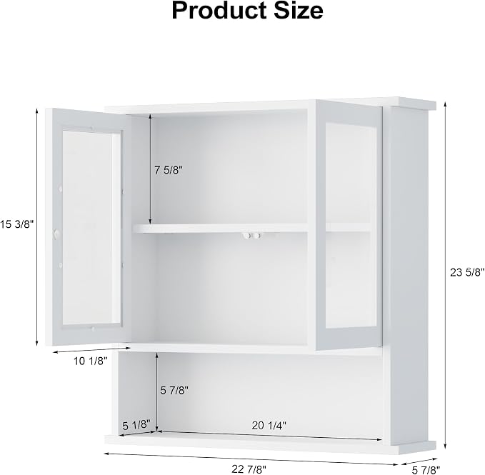 Modern Hanging Bathroom Cabinet, Sturdy Wooden Medicine Cabinet - Image 2